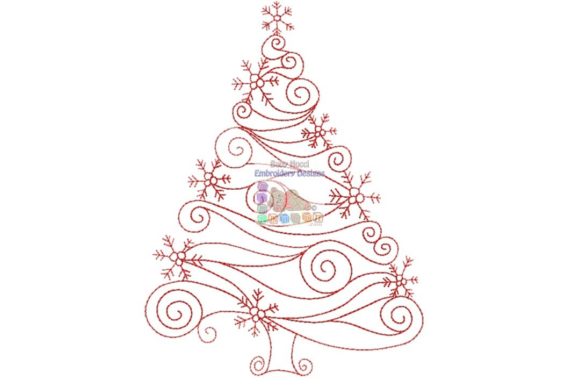 Review: Christmas Tree Redwork for Handmade Gifts