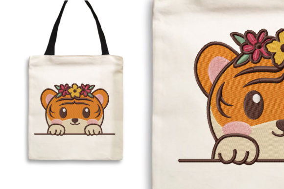 Review: Cute Tiger with Flower Crown for Sweatshirts