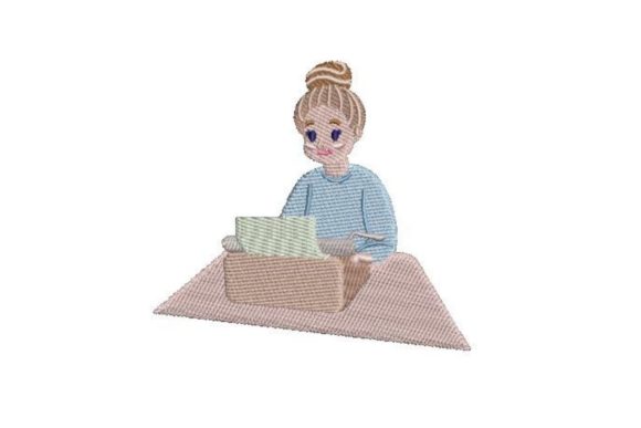 Review: Woman Using a Typewriter Embroidery Design