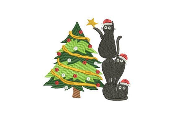 Reviewing Christmas Cats for Holiday Embroidery