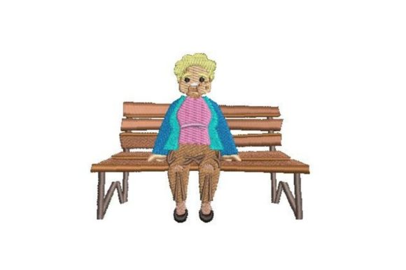 Reviewing White Elderly Woman Sitting for Boutique Apparel